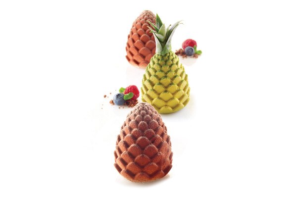SILIKOMART 28.312.87.0065 FORESTA & ANANAS - SILICONE MOULD ø60 H 73 MM + PLASTIC SUPPORT
